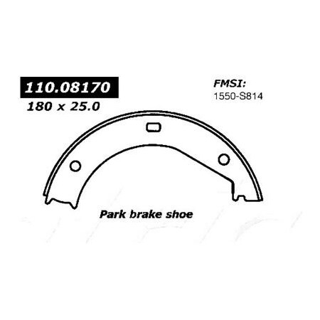 Centric Centric Premium Parking Brake Shoes, Centric Parts 111.08170 111.0817
